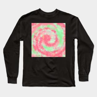 Paint Strokes Of Greens and Pinks Long Sleeve T-Shirt